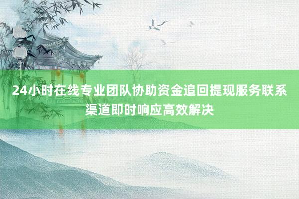24小时在线专业团队协助资金追回提现服务联系渠道即时响应高效解决